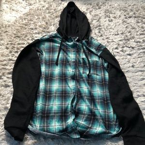 Rue 21 hoodie flannel size large